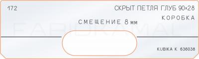 Вставка для шаблона «172 глубина скрыт петли 90х28»