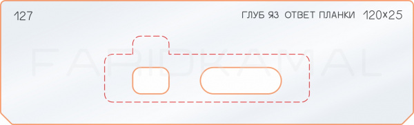 Вставка для шаблона «127 глубина язычка ответной планки 120х25»