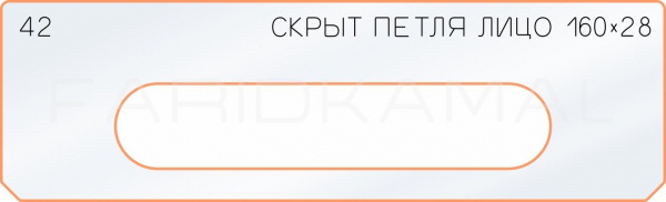 Вставка для шаблона «42 лицо скрытой петли 160х28»