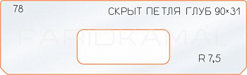 Вставка для шаблона «78 глубина скрытой петли 90х31»