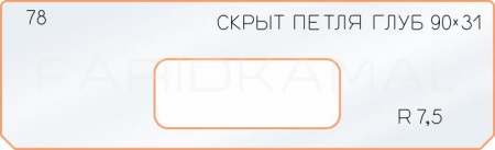 Вставка для шаблона «78 глубина скрытой петли 90х31»