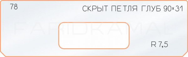 Вставка для шаблона «78 глубина скрытой петли 90х31»