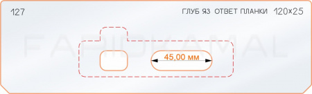 Вставка для шаблона «127 глубина язычка ответной планки 120х25»